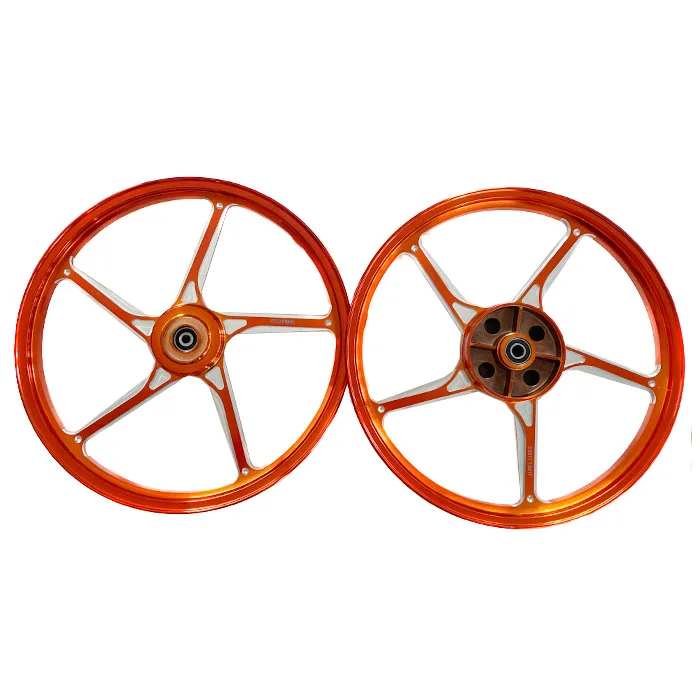 511 Orange Motorcycle aluminum wheels ,Sport rim y15,y15zr,y125,lc135...