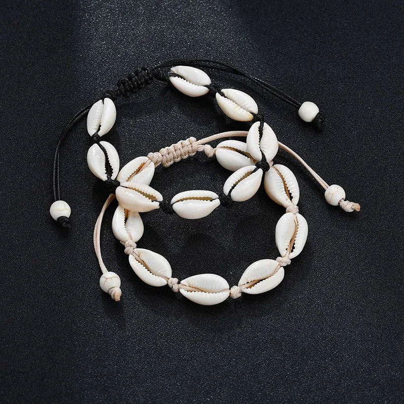 Wholesale Fashion Jewelry Adjustable Bangle Girls Women Hawaii Shell Cowrie Bracelet