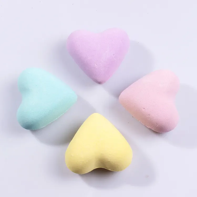 Msds/100% Natural Ingredients Wholesale Salt Bath Bomb Mini Heart Shaped Bath Bomb