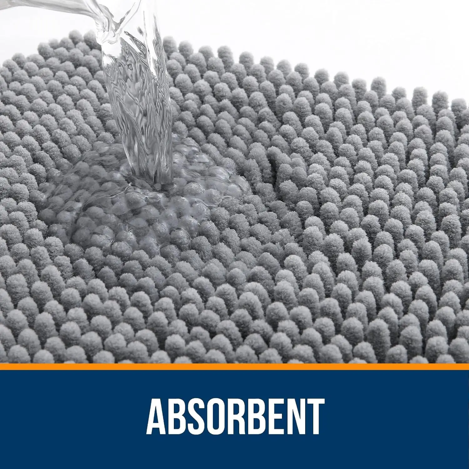 OLANLY Bathroom Rugs 30x20, Extra Soft Absorbent Chenille , Non-Slip, Dry Quickly, Machine Washable, Mats for Floor, Tub and Sho