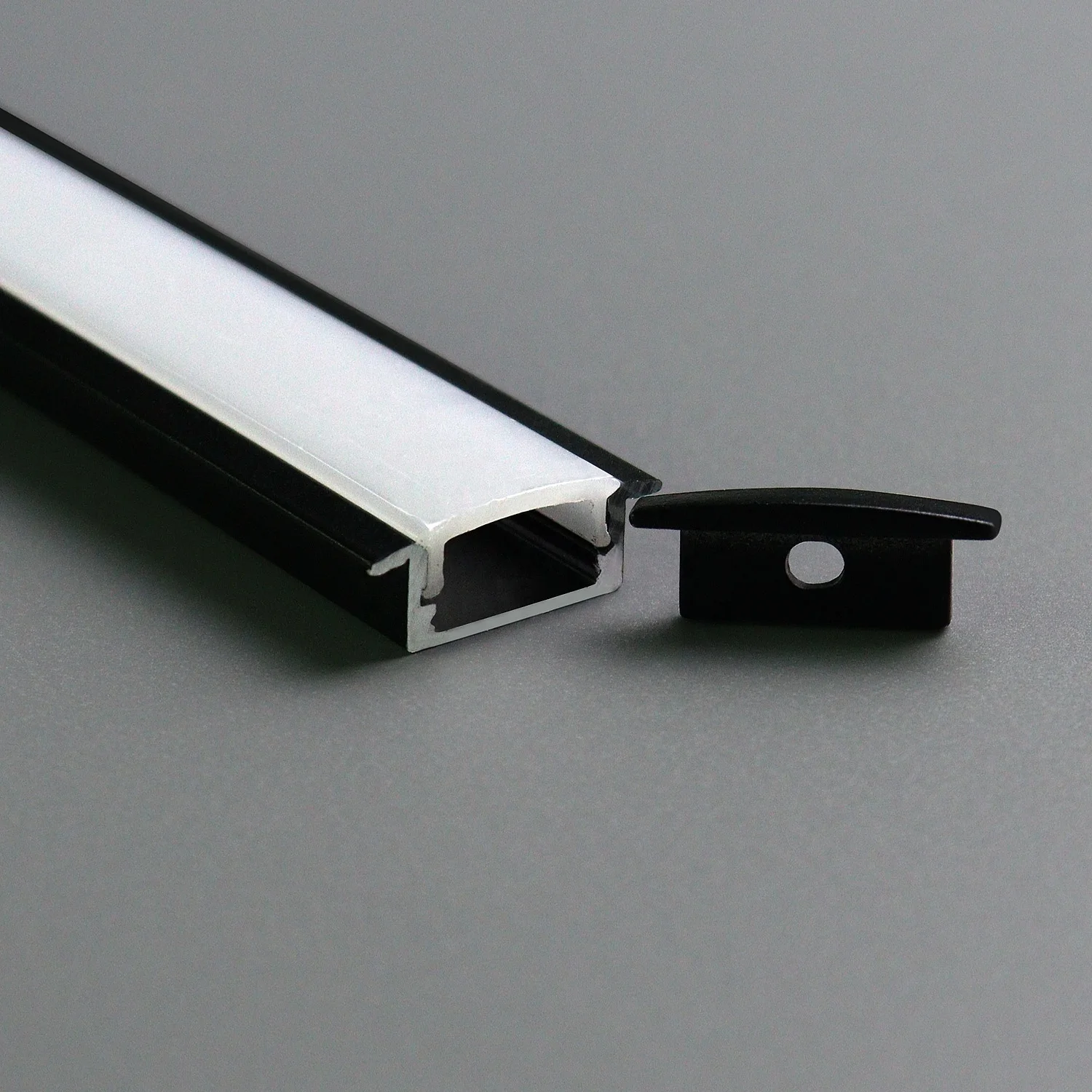 U-shaped Linear Light Trough Recessed Aluminum LED Profile for Ceiling Display Case
