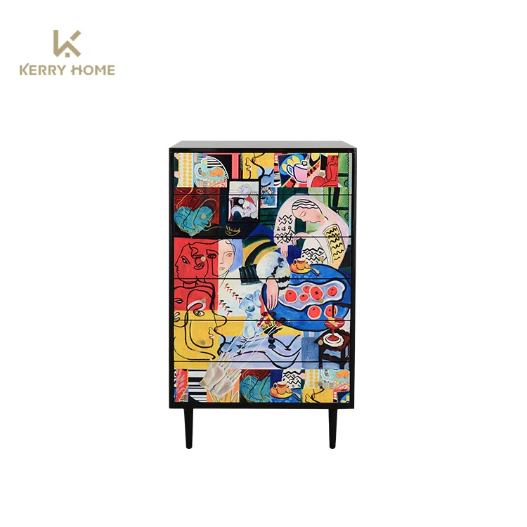 Modern stylish living room decorated wooden cabinet for bedroom