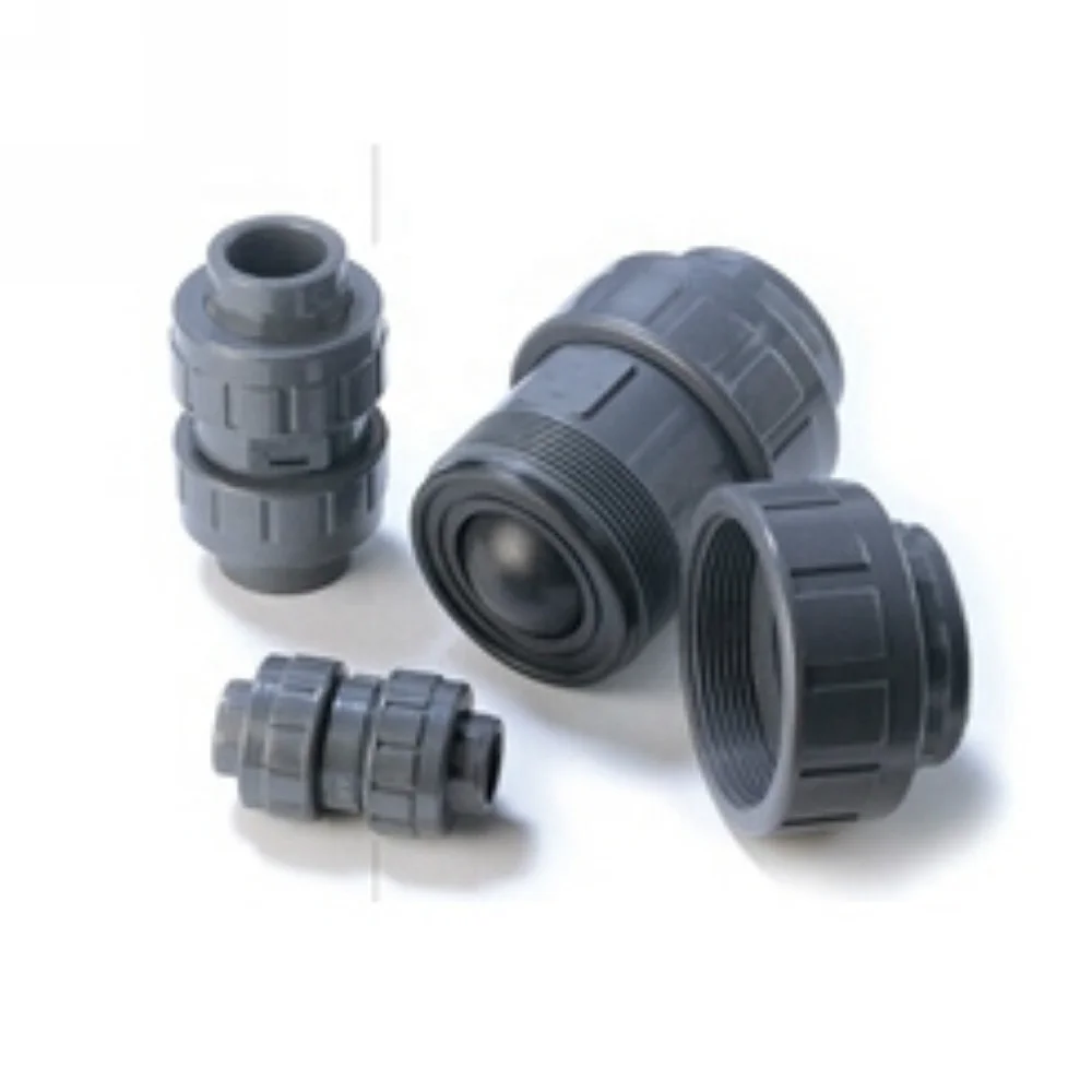 pvc plastic true union double union upvc ball check valve