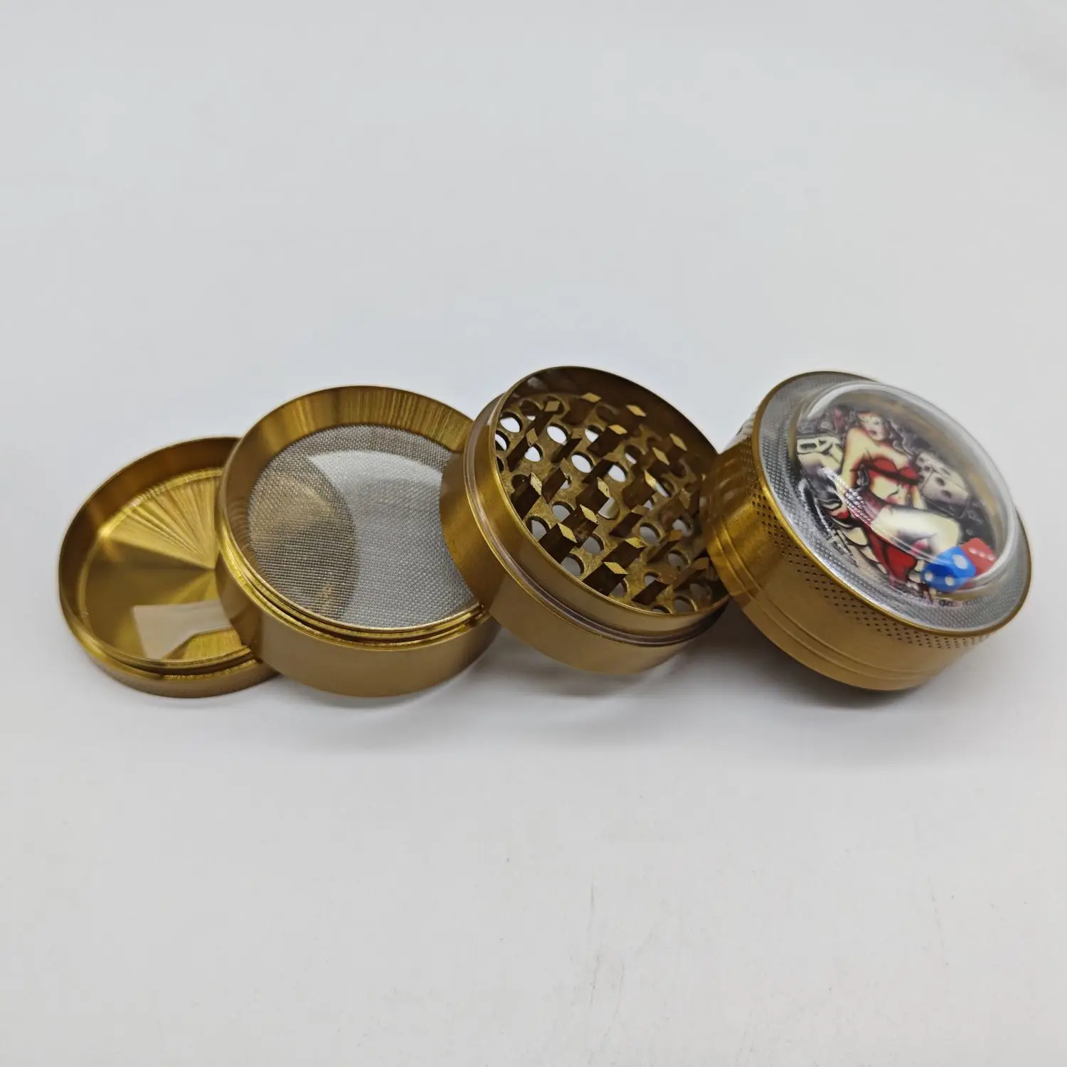 Smoking Accessories Herb Grinder Spice Muller Kitchen Grinder Gift Funny Cartoon 4 Parts Custom Herb Grinder