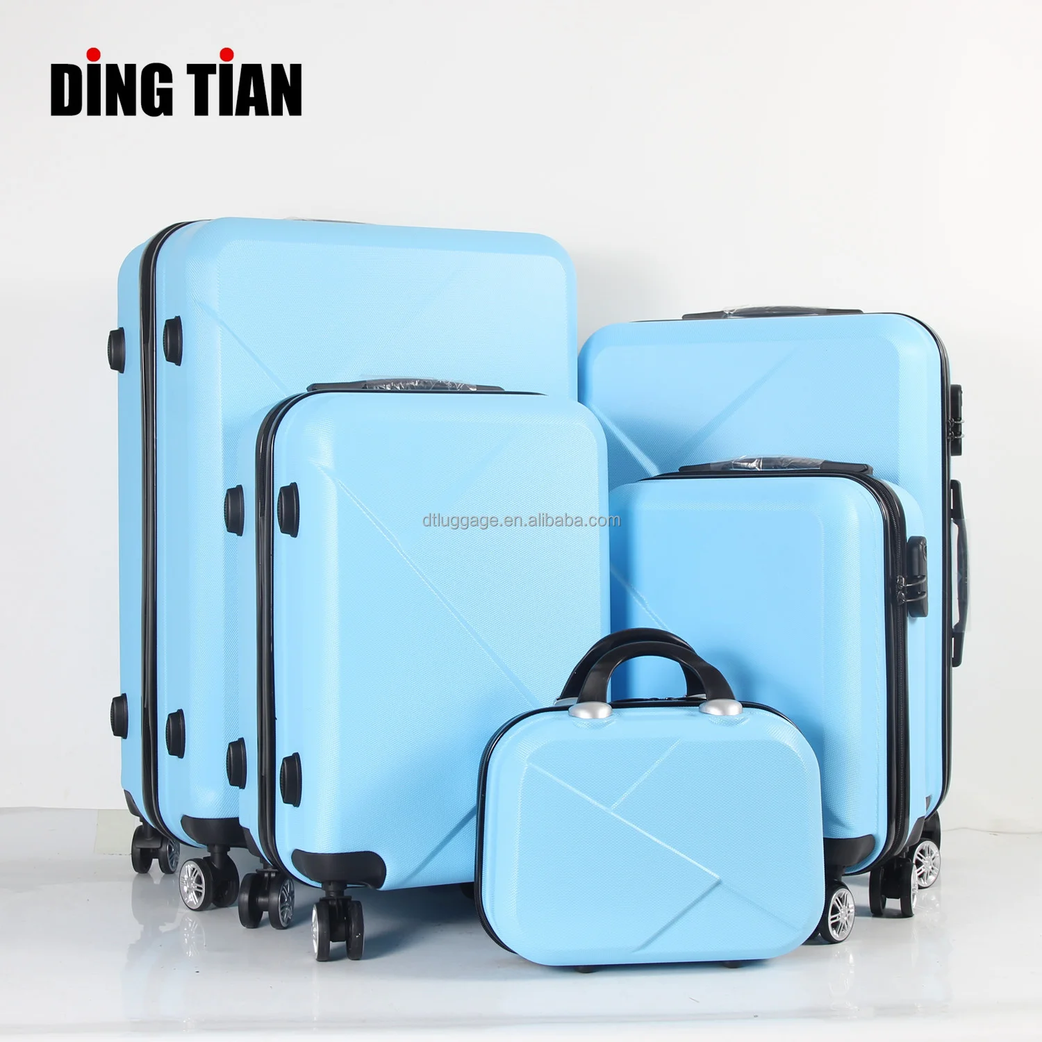 New Design High Quality Travel Trolley Luggage Bag 5 Pieces Carry on ABS Suitcase Family Luggage Set With Small Case