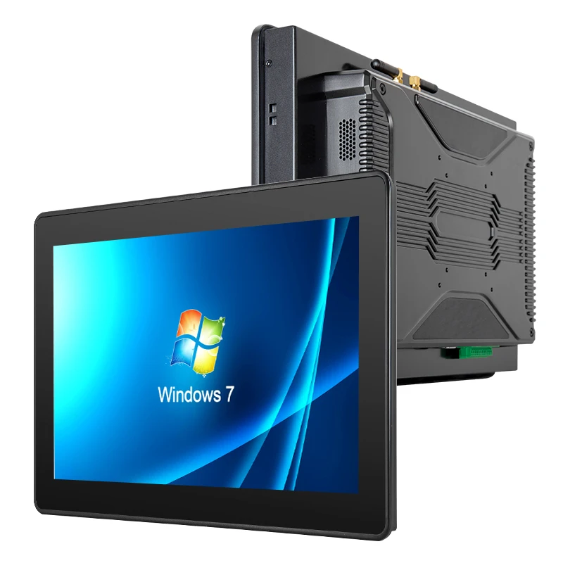 15.6 inch capacitive touch waterproof pc industrial touch screen 6 com hd port metal case fanless industrial pc