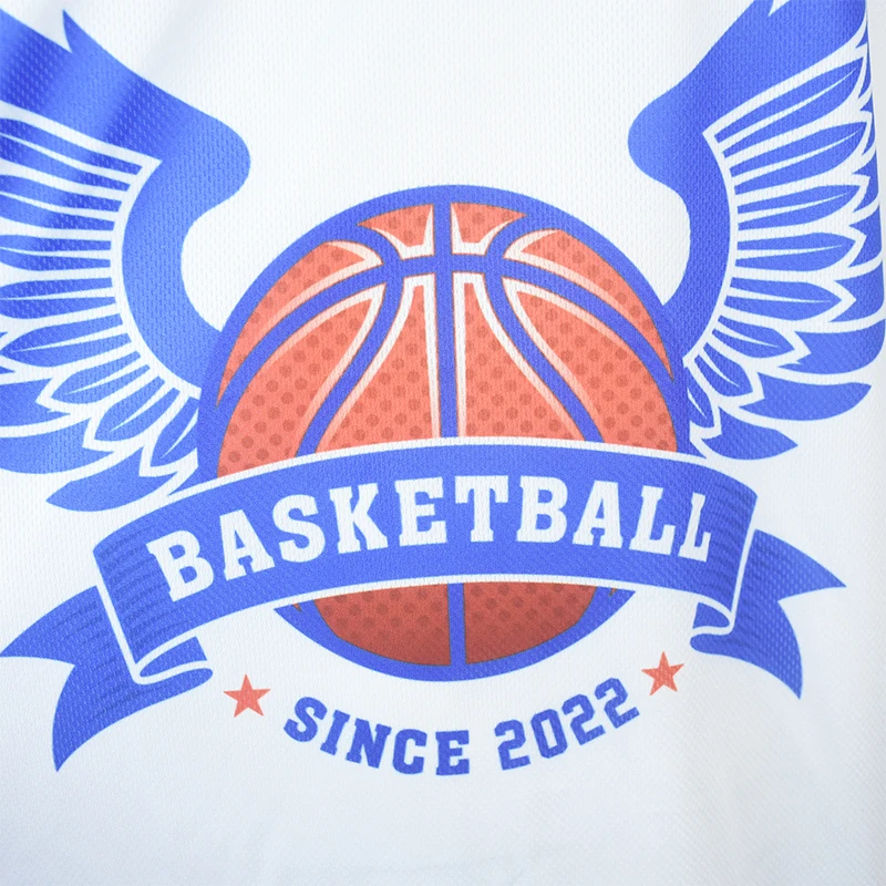 OEM blank sublimation mesh basketball jersey basketball jersey uniform design color White