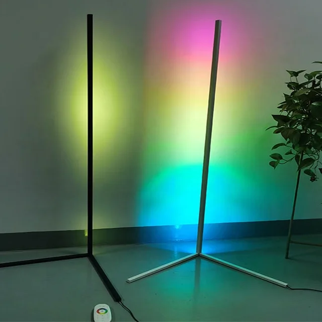 Напольная Лампа в деревенском стиле, прикроватная лампа с изменением цвета, минимальная угловая подставка, маленький напольный светильник в углу
