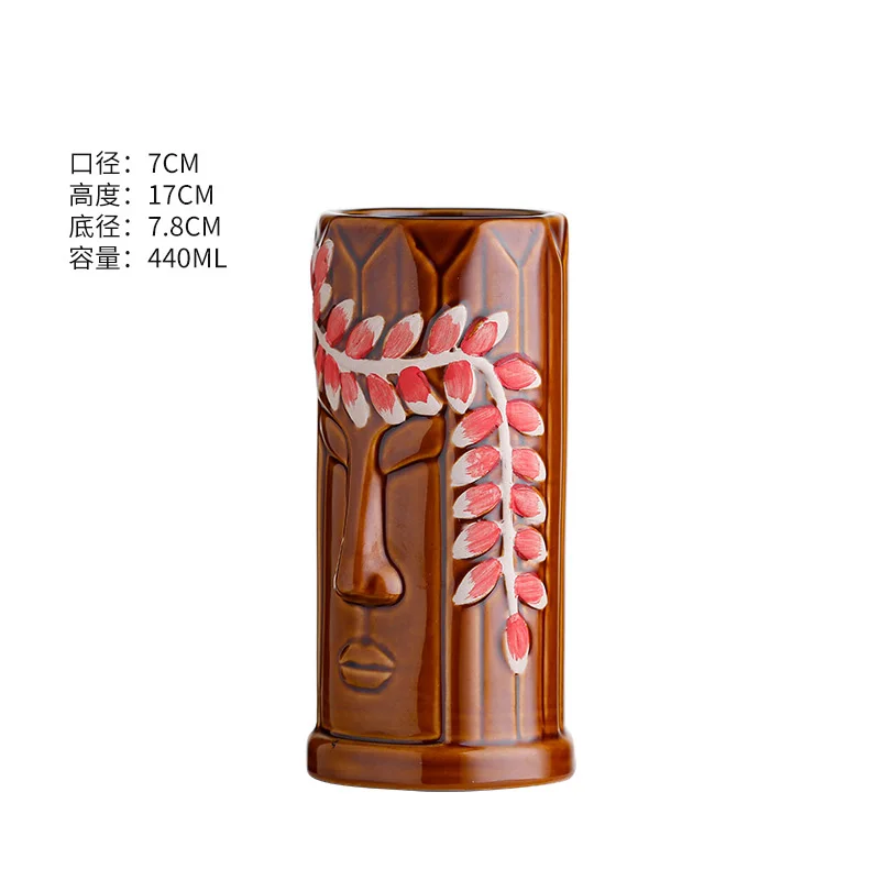 Glass Colored Tiki Mugs Mason Jar 450ml Tiki Cocktail Wine Storage Bottles & Jars Drinking Glass Packaging Modern Customized >10