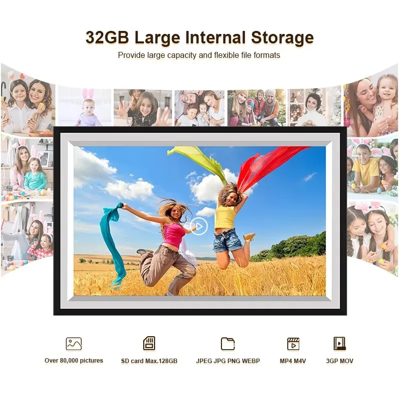 Full HD экран 15 6 live Wifi облако цифровая фоторамка воспроизведение видео сенсорный
