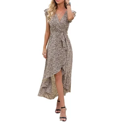 Wholesale Short Sleeves Elegant Long  Beach Dress Cheap Casual Custom Women Dresses