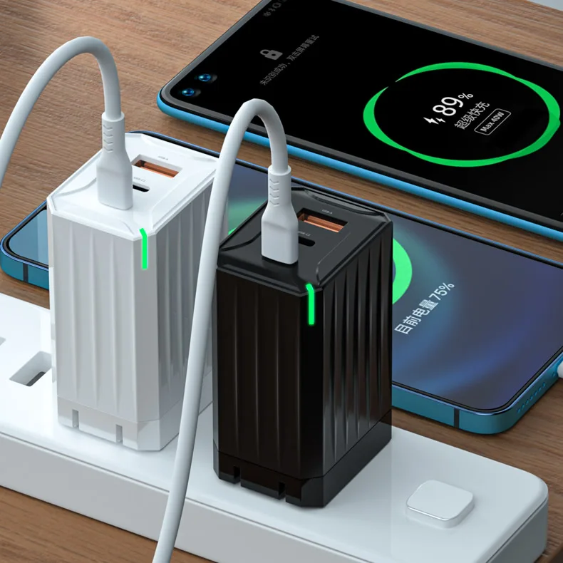 Super Silicon PD QC3.0 3 Port Quick Wall Adapter for Apple 65w Charger