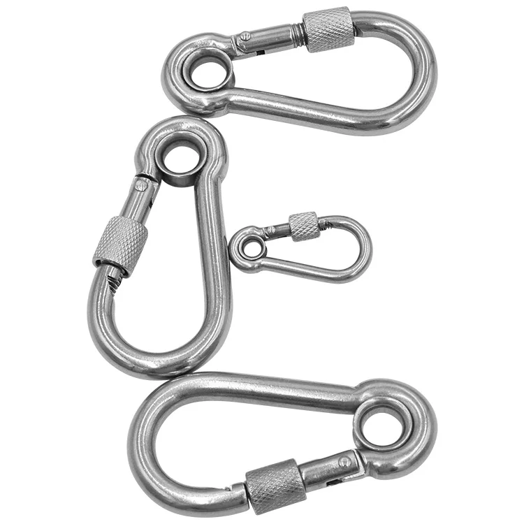 
6*60mm Ailot Metal Snap Hook Locking Swivel Small Clip Lanyard Light Carabiner 