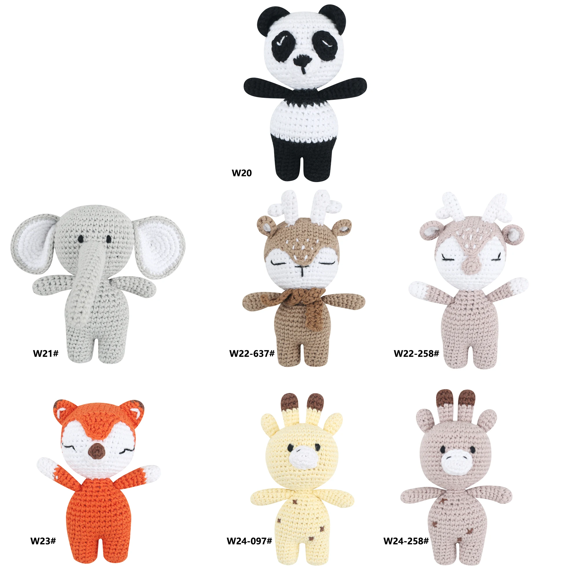 Handworked Yarn Crocheted Animals Toys Custom Amigurumi Knitted Dolls Stuffed Gifts