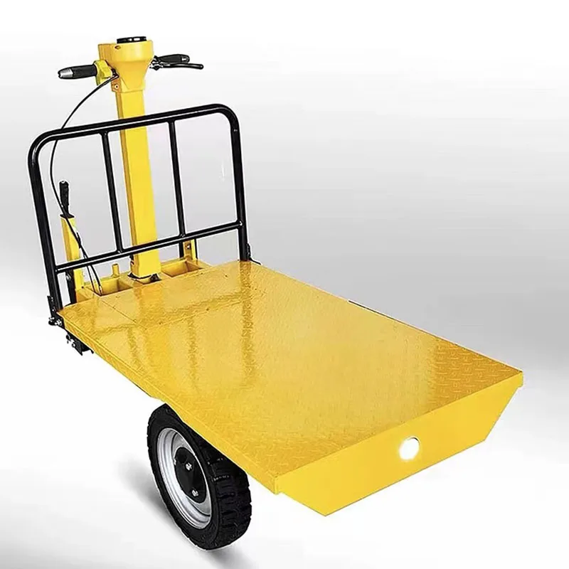 Electrician hand push flat car small engineering car