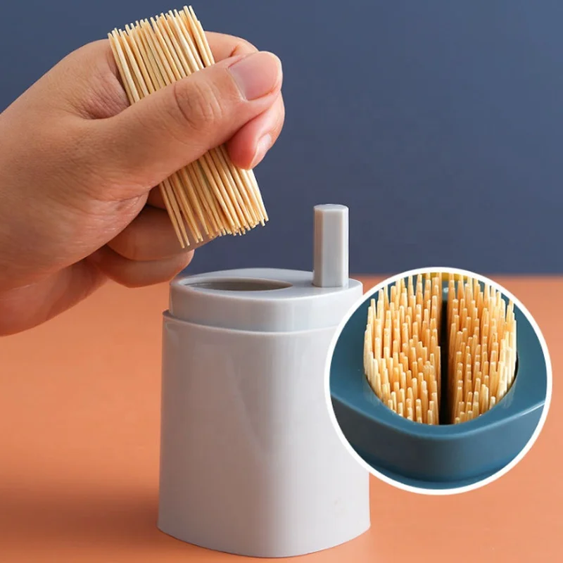 Portable Automatic Pop-up Toothpick Dispenser Storage Box Kitchen Household Toothpick Holder Container