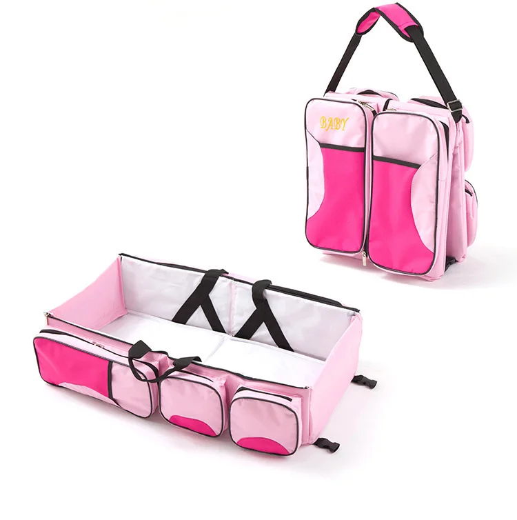 New Hot-sale 3-in-1 Baby Travel Bassinet Diaper Bag Baby travel folding bed