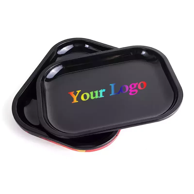 27x16cm Hot Sell Smoking Accessories Customize Your Logo Tinplate Rolling Tray For Smoking Rolling Paper