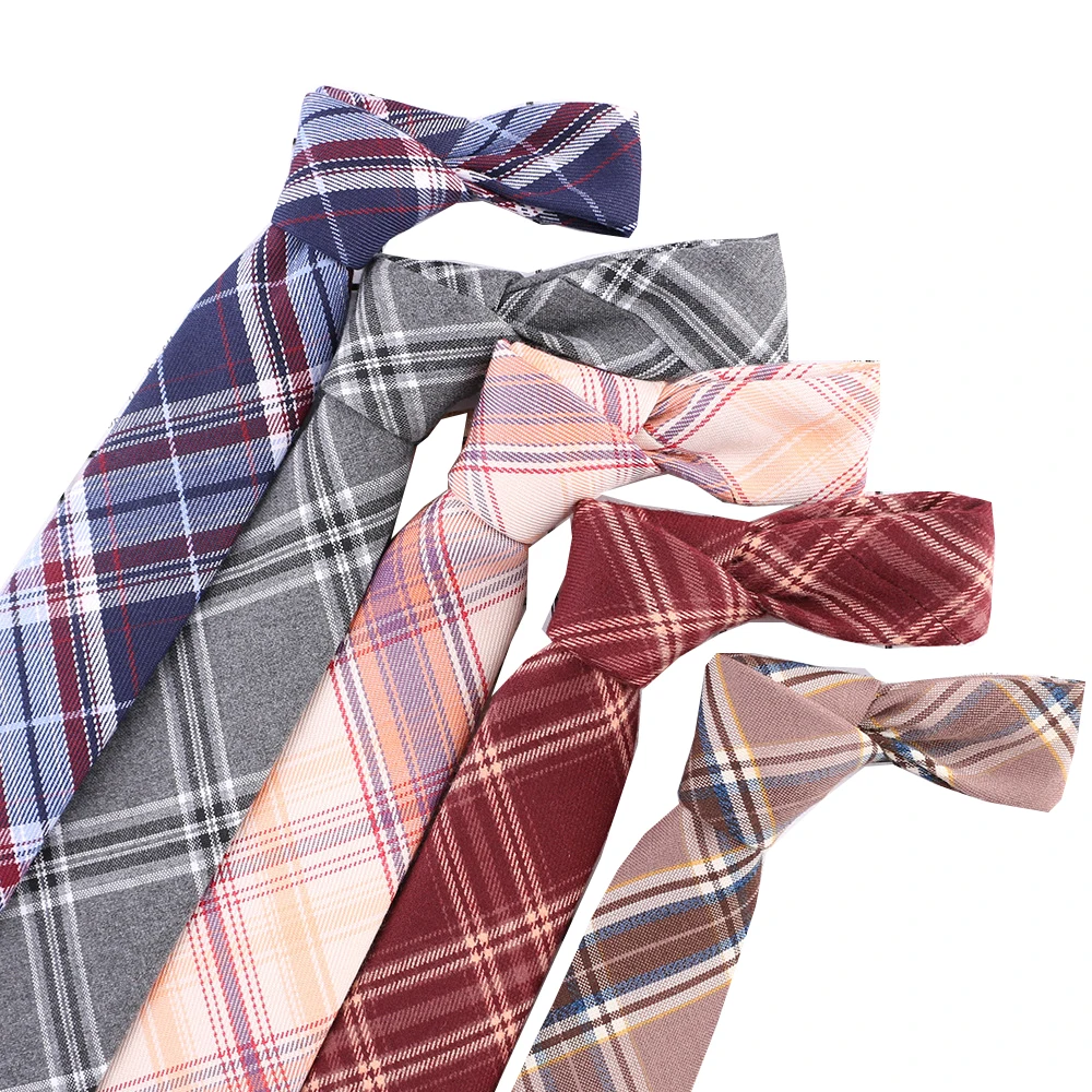 Деловой галстук для мужчин и женщин униформа студентов рубашка в клетку точечная