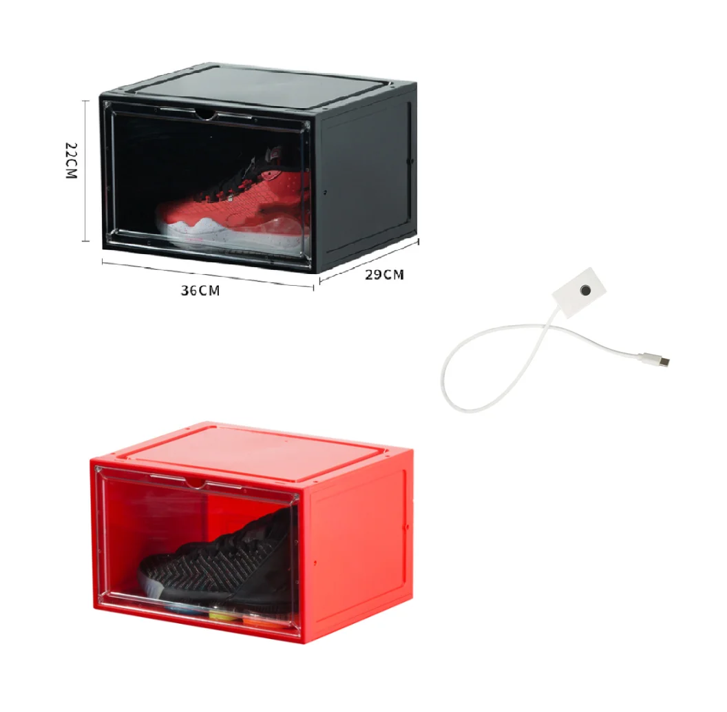 Supplier Underbed Storage Slide Out Clear Custom Shoe Containers Transparent Color Hard Plastic Shoe Box Foldable Drawer Stack