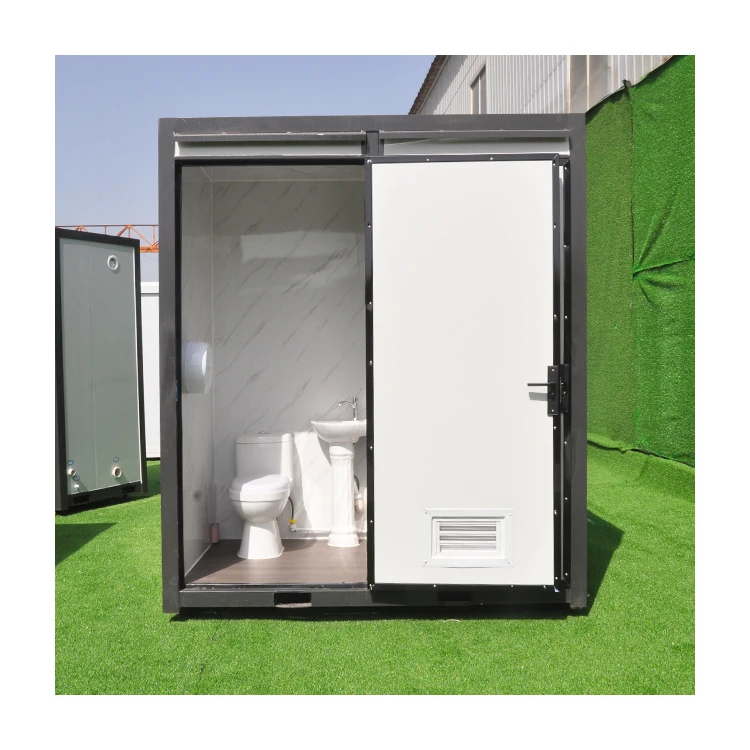 Custom Outdoor Prefab Mobile Portable Single And Double Public Toilet
