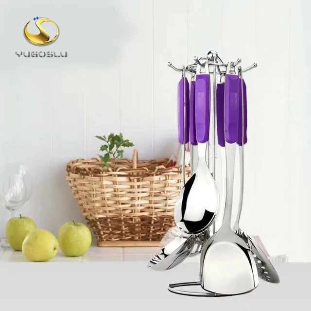 Kitchen utensil stainless steel Spoon Spatula 4pcs cooking tools Hot Sell Food Grade Stainless Steel Kitchen Accessories Handle