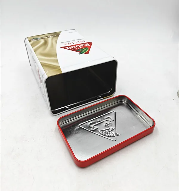 Food Grade Custom 300g Metal Tinplate Canister Rectangular Packaging  Box Tin for Coffee Loose Tea