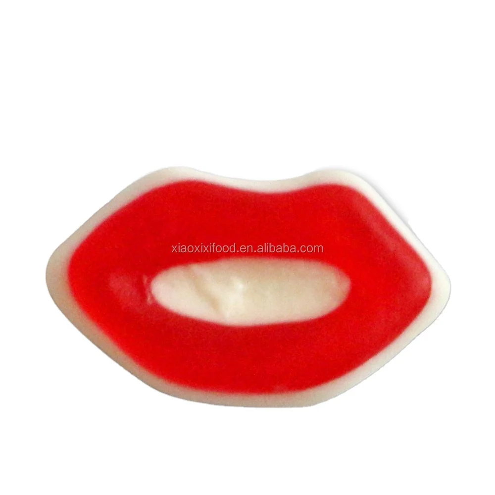 Sexy Halal candy Hot Lips Shaped Gummy Candy in Bulk