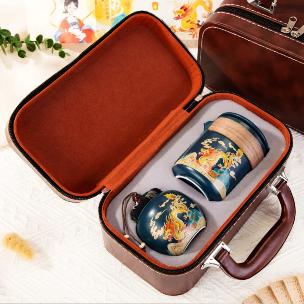 3 In 1 Set Promotional Souvenirs Gift Custom Business Anniversary Cup Set Travel Water Bottle Trip Tea Infuser Cup Gift items