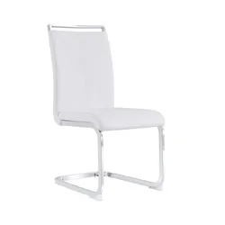 Luxury Fancy  Z Shape Dining Chair Factory Direct White  Dining Chair Sillas De Comedor PU Leather  Leather Dining Chair