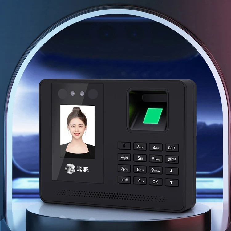 Dual Camera Electronic Time Recorder Facial Fingerprint Recognition Biometric Time Clock For Employees Attendance