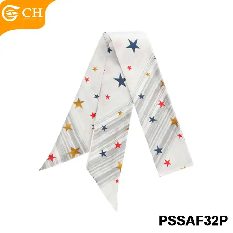 Ready to Ship Factory Women Slim Scarves Cheap Elegant Flower Printed Bevel Scarf Wholesale Stylish Handbag Head Satin Scarf