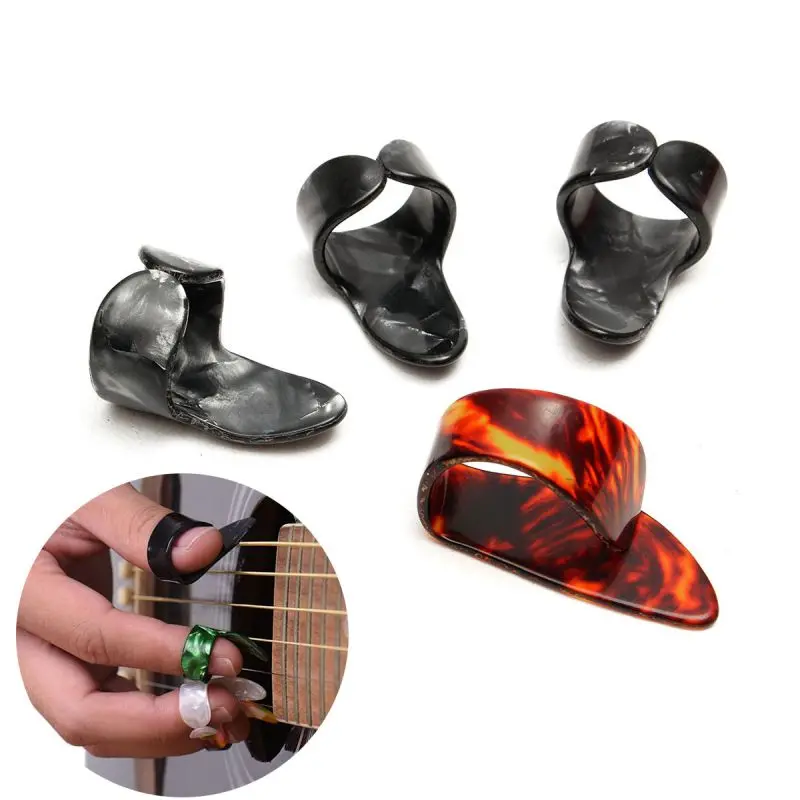 Customize Wholesale OEM 1*Thumb Pick 3*Finger Pick Wholesale Guitar Finger Cover Protector Celluloid guitar thumb finger pick