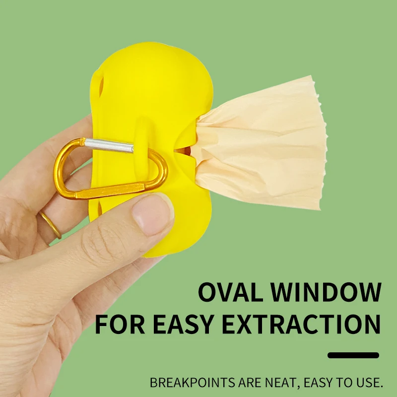 Luxury Customised Logo Waterproof Pet Silicone Dog Waste Bags Dispenser Case Poop Poo Bag Holder with Hands Free Holder