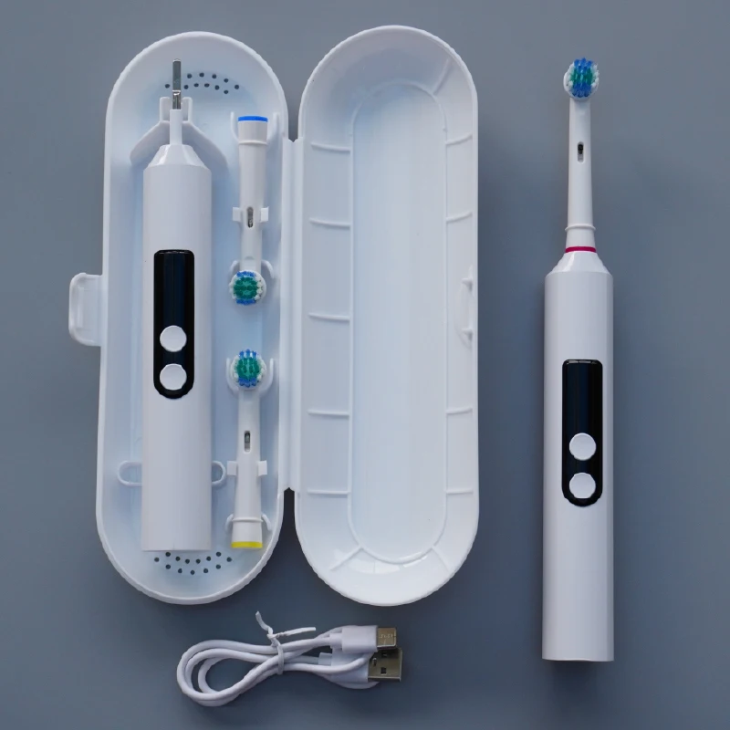 Alyson Portable Smart Soft Bristle Toothbrush Ipx7 Rechargeable Automatic Rotating Electric Toothbrush With Travel Case