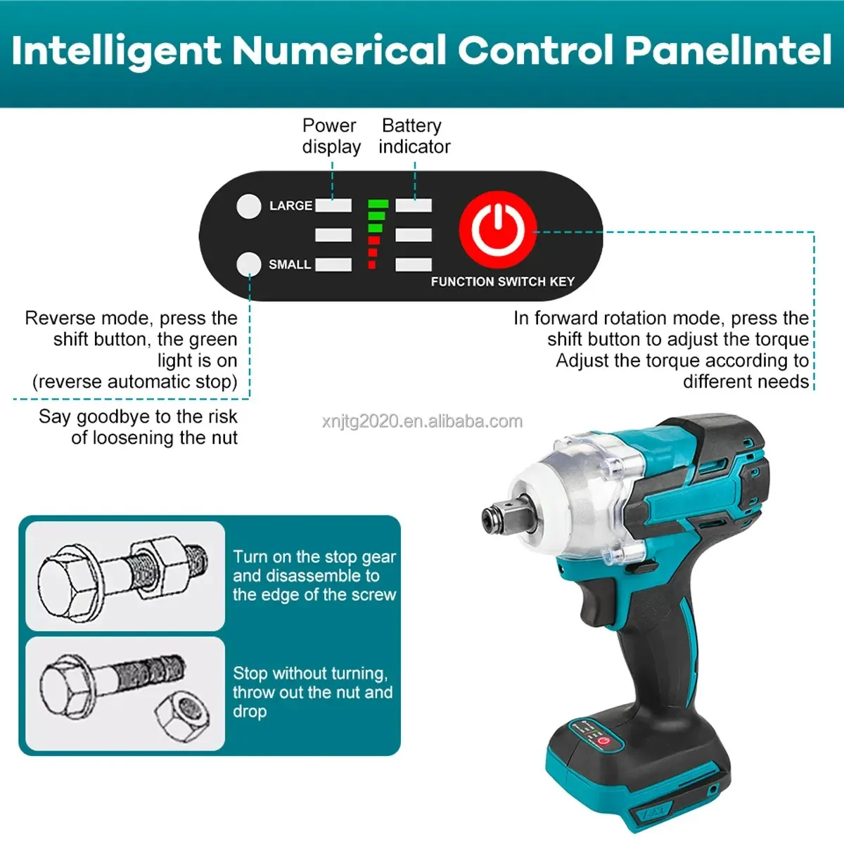 1/2 Impact Wrench For Trucks With Battery Powered Electric wrench impact Power Wrenches