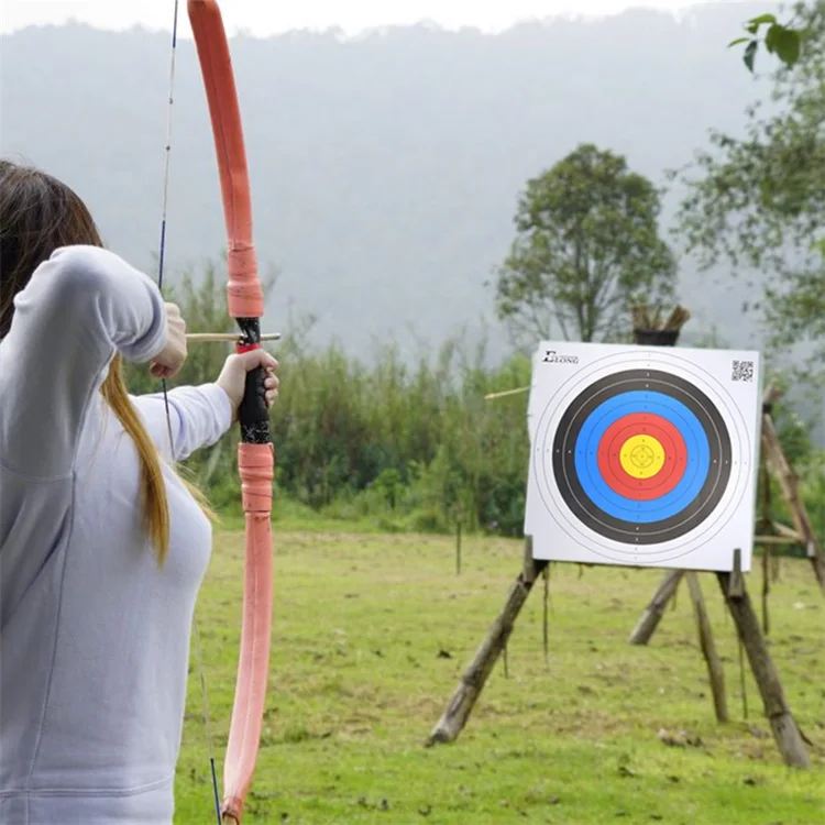 Elong Archery Target Paper 60cm 40cm 3 Spot Standard 6-10 Rings Full Face Indoor Shooting Practice Training Target Paper