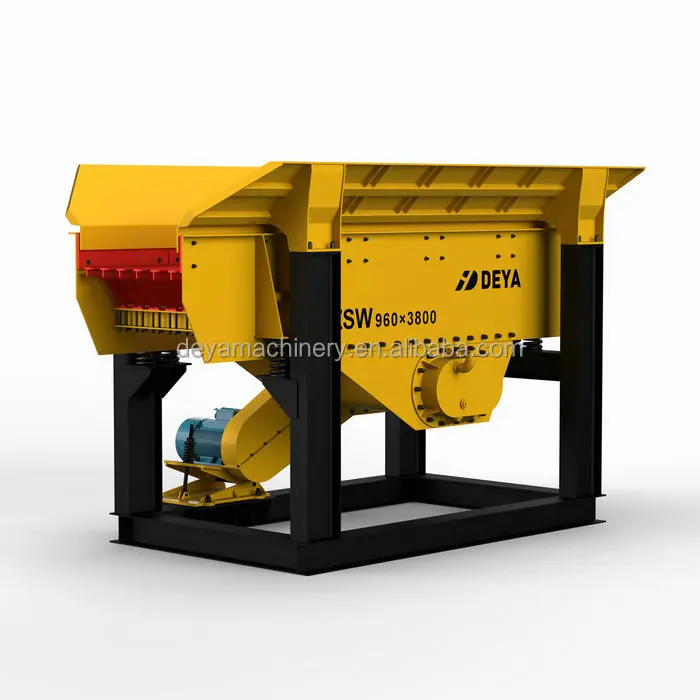 vibrating grizzly feeder with hopper for mining use