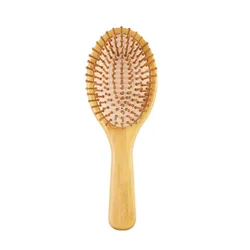 Free Sample Quality Custom Logo Bamboo Hair Brush Eco Friendly Wood Bamboo Detangling Paddle Hair Brush