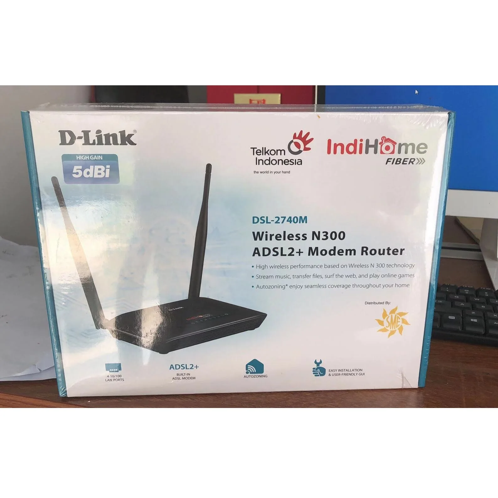  300 м ADSL беспроводной маршрутизатор D-Link DSL-2740M N300 ADSL2 + модем роутер-4x 10/100 Fast Ethernet LAN порты PK