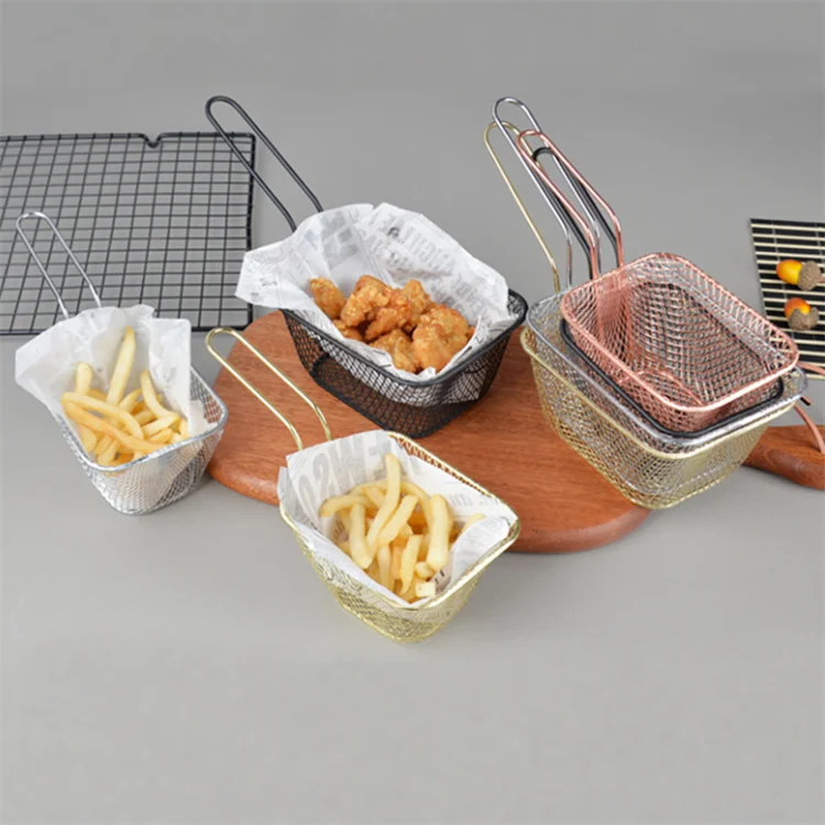 Kitchen Cooking fried wings french fries baskets Square Fry Basket