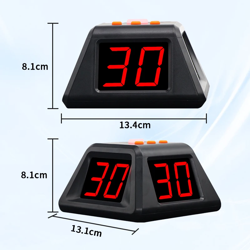 YIZHI Wireless Adjustable 4 Sides Digital Countdown LED Timer for Poker Chess Mahjong Board Game with Sound Reminder Shot Clock