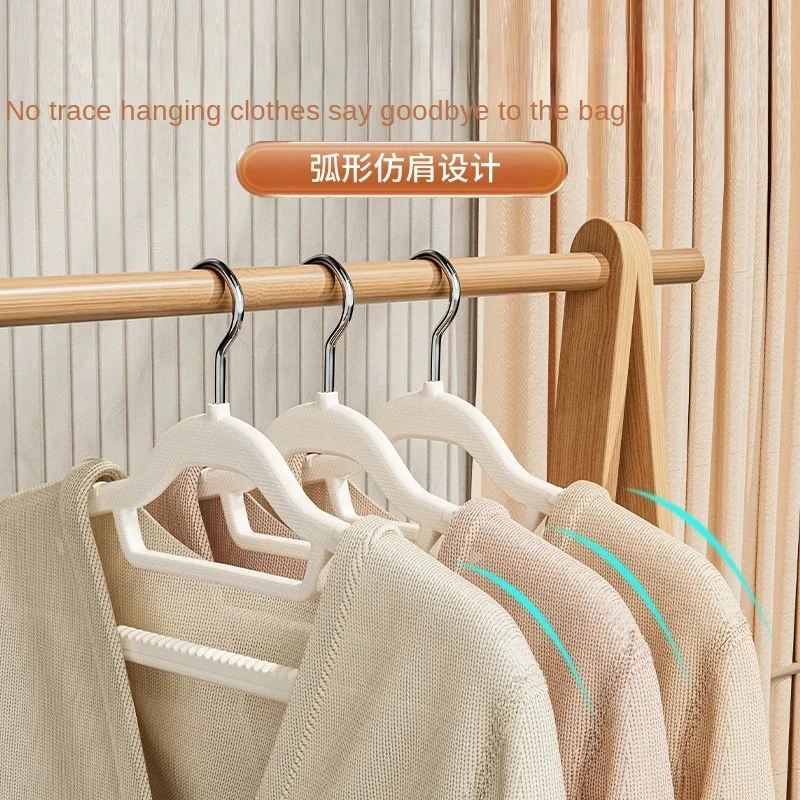 Ledol Multi-functional non-slip coat hanger to organize and store dry and wet dual-use trackless coat hanger