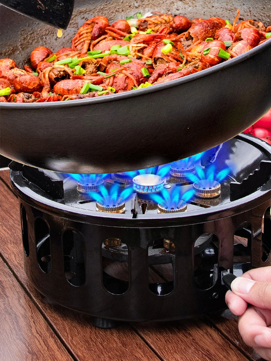 TC-DF-9 Outdoor mini gas stove hiking cooker adjustable portable camping butane gas stove