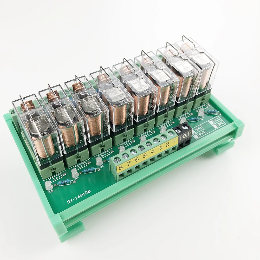 Kincony 8 Channel KC868-E8 16A DIN Rail Relay Module Board Terminal With Manual Control Button Keypad