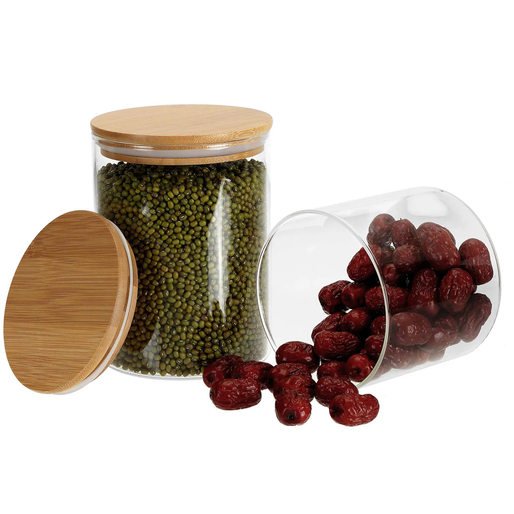 10oz 16oz 300ml 500ml glass Mason Jars Storage Jars for Canning Food Jam Yogurt Juice Bubble Tea Cold Brew with Bamboo Lids