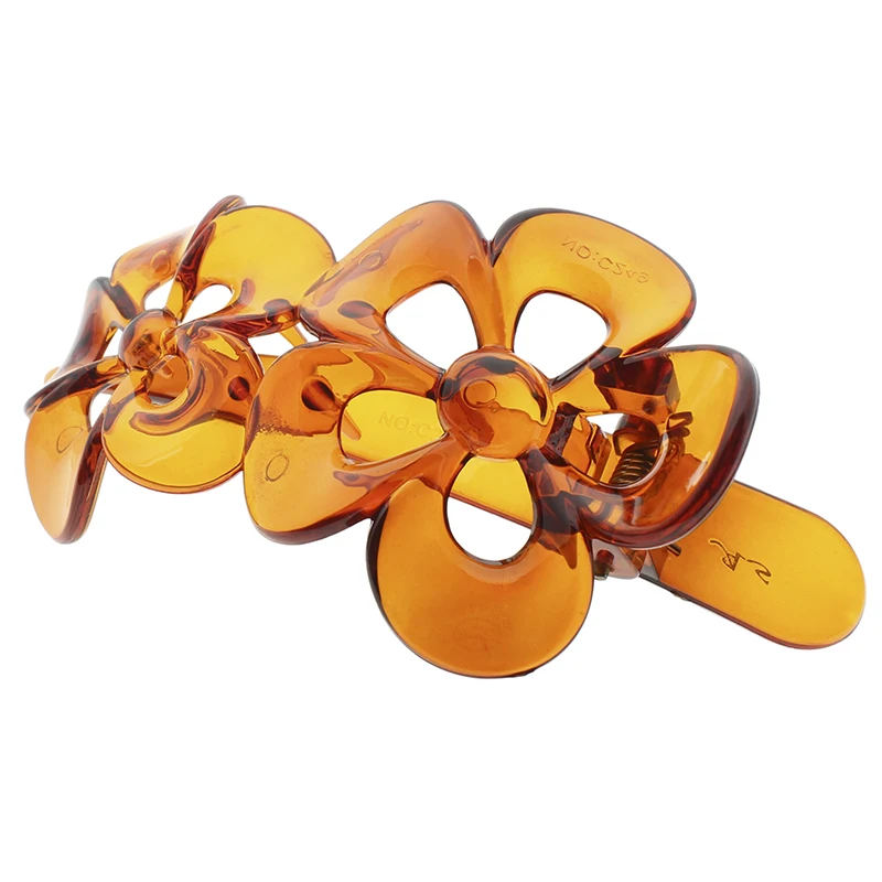 BSCI Factory Audit Flower Shape Plastic Hair Clip DIY Fashion Hair Grips