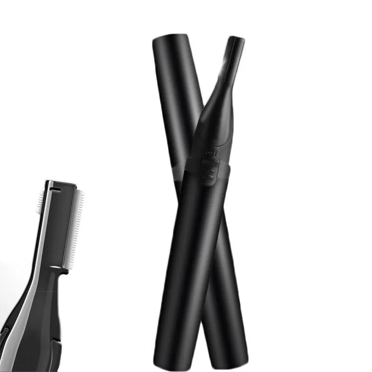 Женский электрический триммер для волос на лице и бровей, ручка, бритва, двойное лезвие, бритва для удаления волос