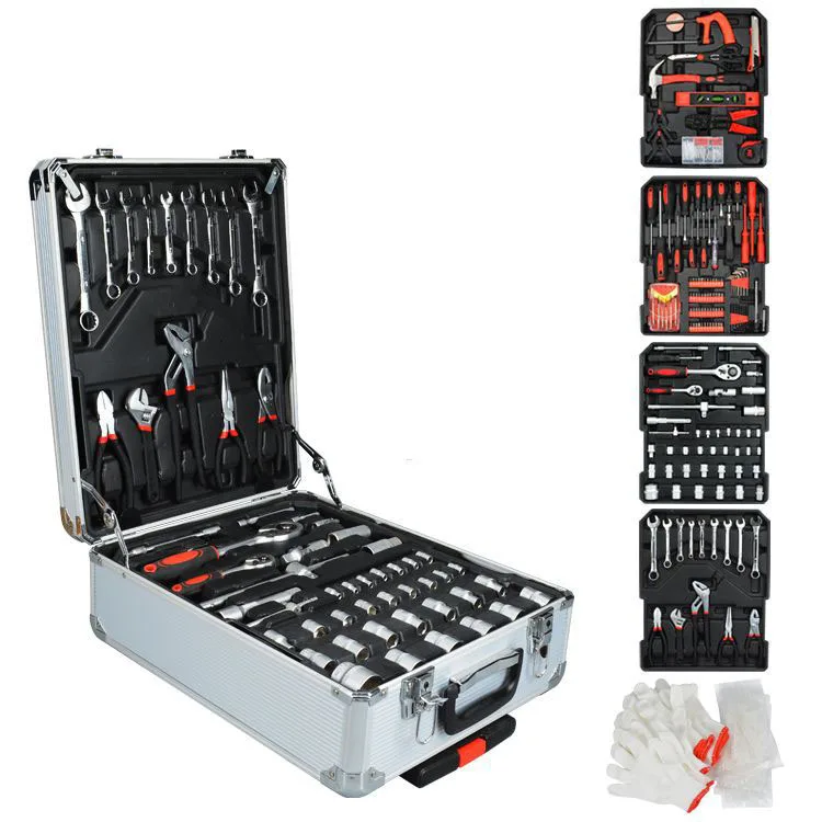 Household Trolley 499-Piece Combination Tool Set Foreign Trade Models Ratchet Open-End Wrench Hardware Tool Box