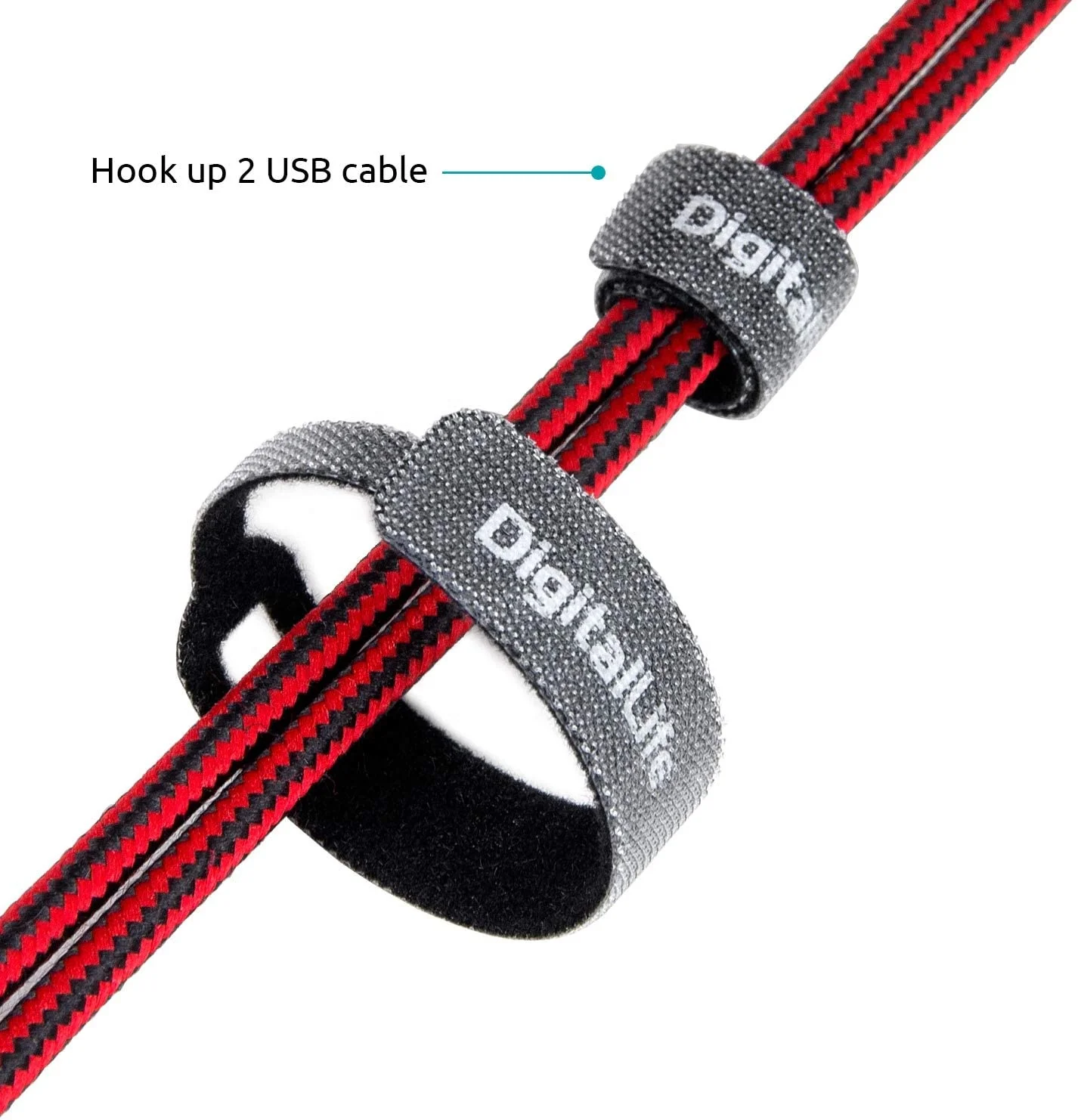 
Cable ties-Reusable Cable Straps Ties with Self Gripping Hook for Thin Cable Storage Wrapping - Self Adhesive Strips - 80 pcs 